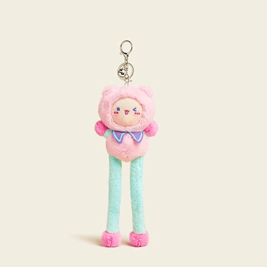 Original design expression bear creative pull-out bag pendant school bag pendant cute keychain