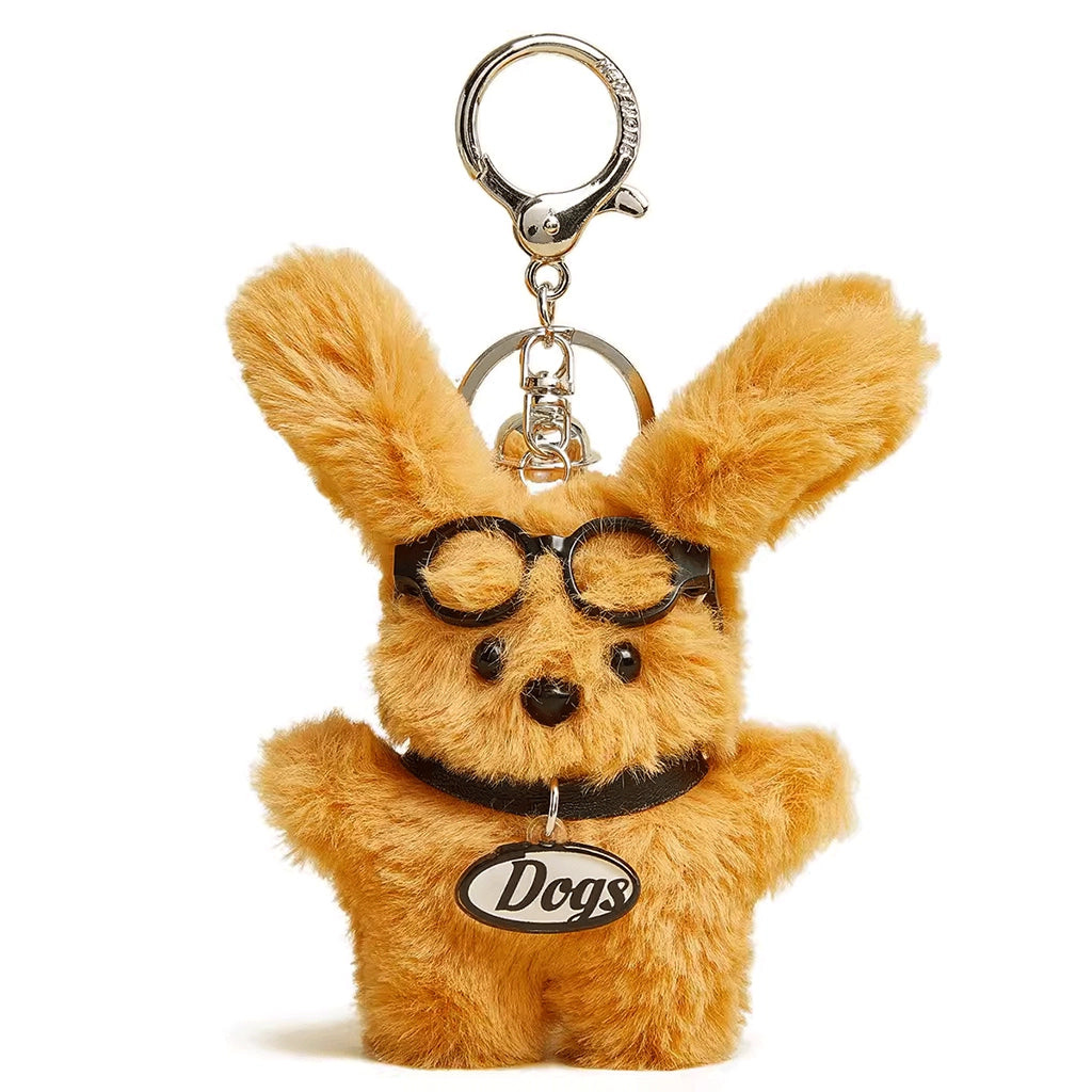 Charming Milk Puff Puppy Plush Keychain - Cute Cartoon Dog Bag Charm, Ideal Girly Gift