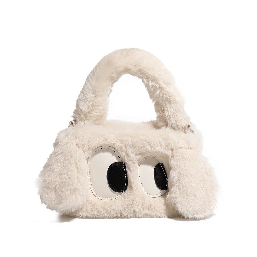 Plush big-eyed puppy handbag