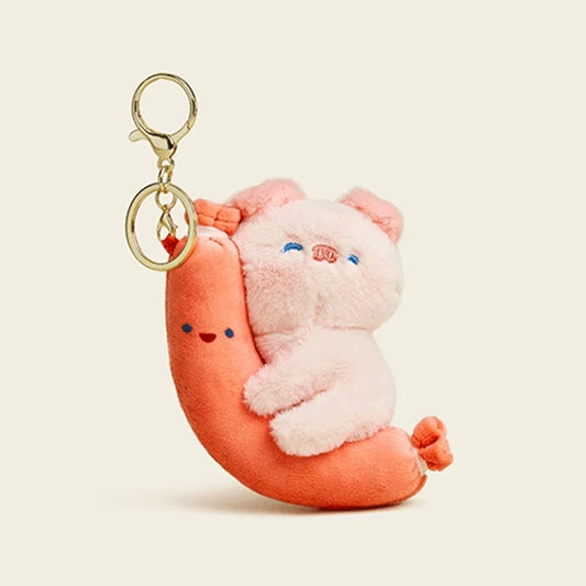 Original design hold me tight animal car keychain exquisite schoolbag pendant