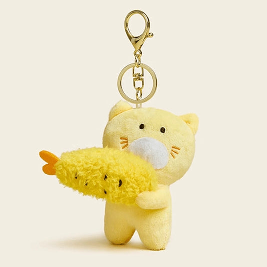 Shrimp-eating animal series plush doll car keychain gift bag pendant