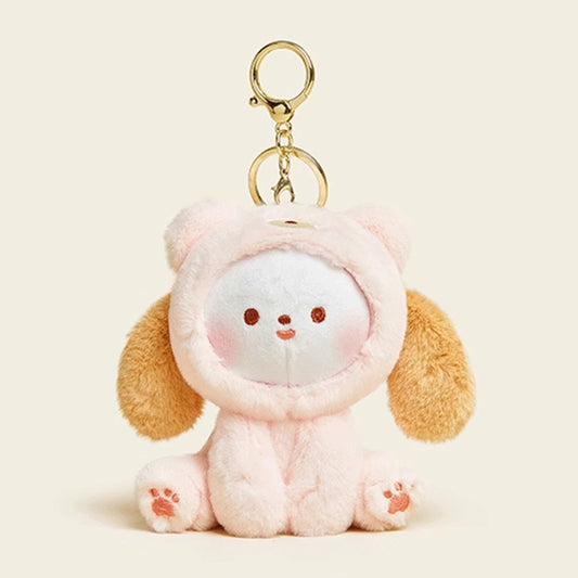 Milk Dog Plush Doll Keychain - Cute Couple's Accessory for School Bags & Cars