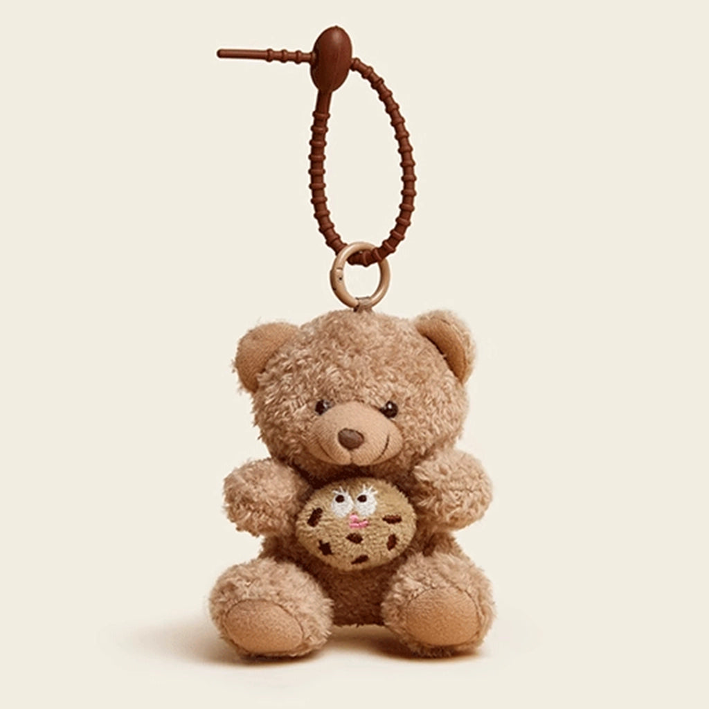 Cookie Bear Plush Keychain - Original Design Doll Bag Charm, Perfect Car Accessory & Holiday Gift