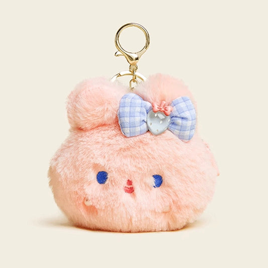 Adorable Rabbit Plush Doll Pendant - Luxurious Soft Cartoon Keychain, Ideal for Bags