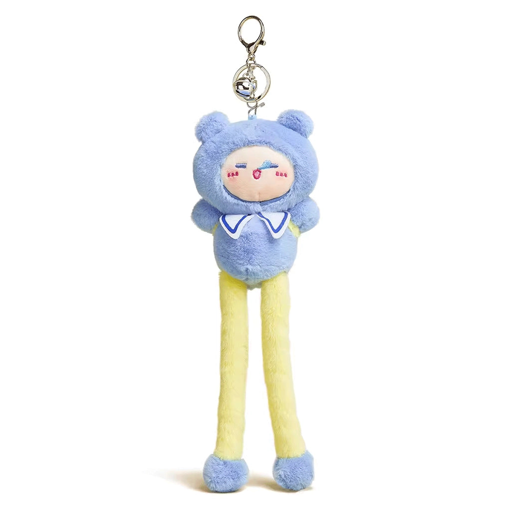 Original design expression bear creative pull-out bag pendant school bag pendant cute keychain