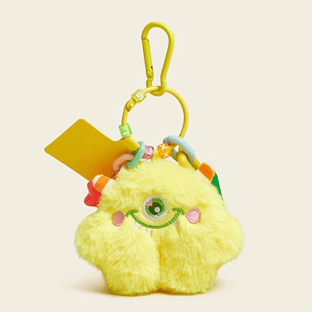 Yellow Plush Doll Keychain - Elegant Car Key & Bag Charm, Original High-End Design, Perfect as a Gift