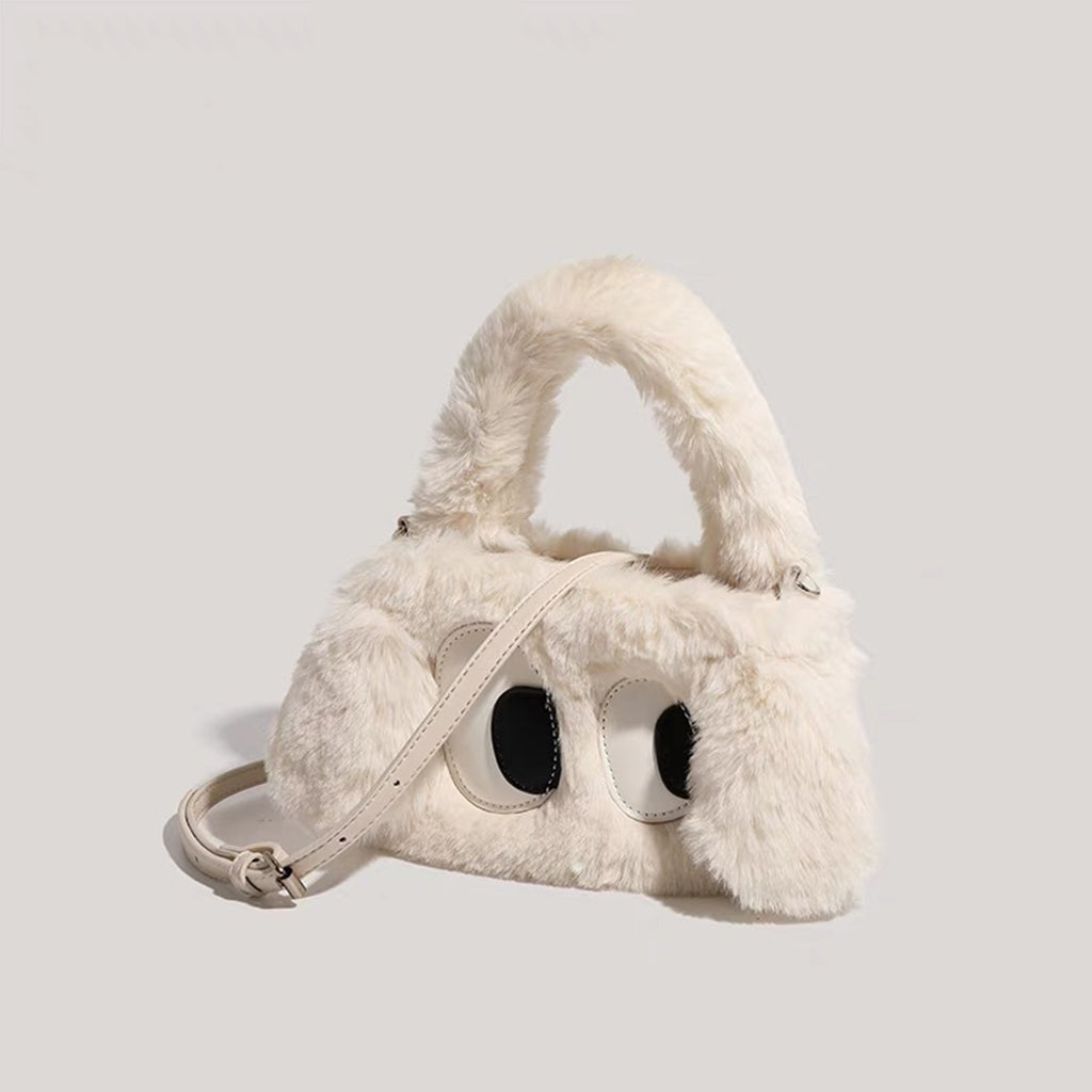 Plush big-eyed puppy handbag