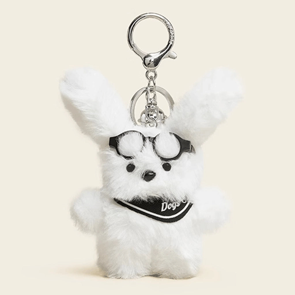 Charming Milk Puff Puppy Plush Keychain - Cute Cartoon Dog Bag Charm, Ideal Girly Gift