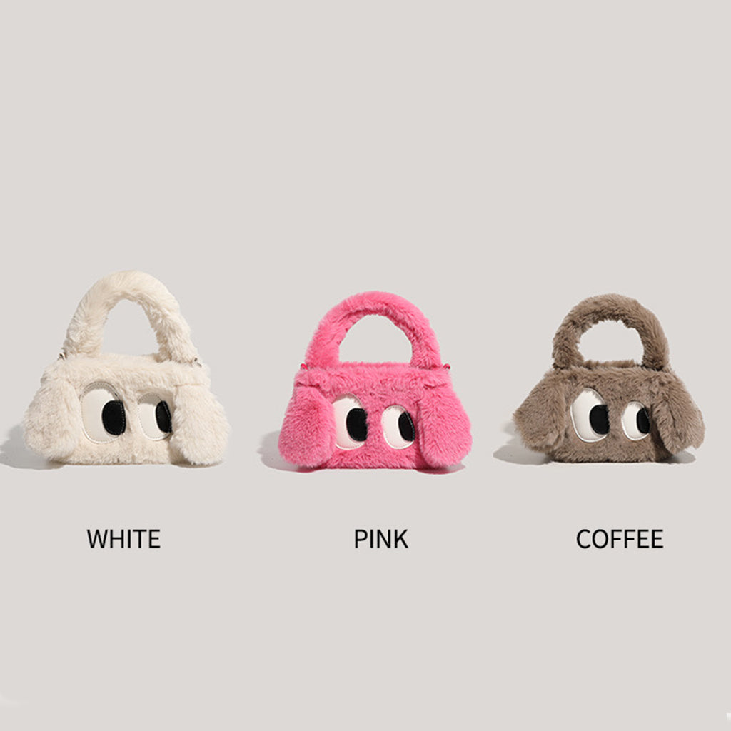 Plush big-eyed puppy handbag