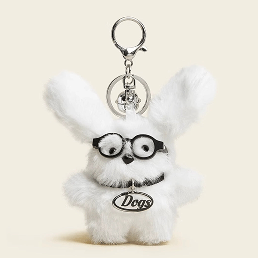 Charming Milk Puff Puppy Plush Keychain - Cute Cartoon Dog Bag Charm, Ideal Girly Gift