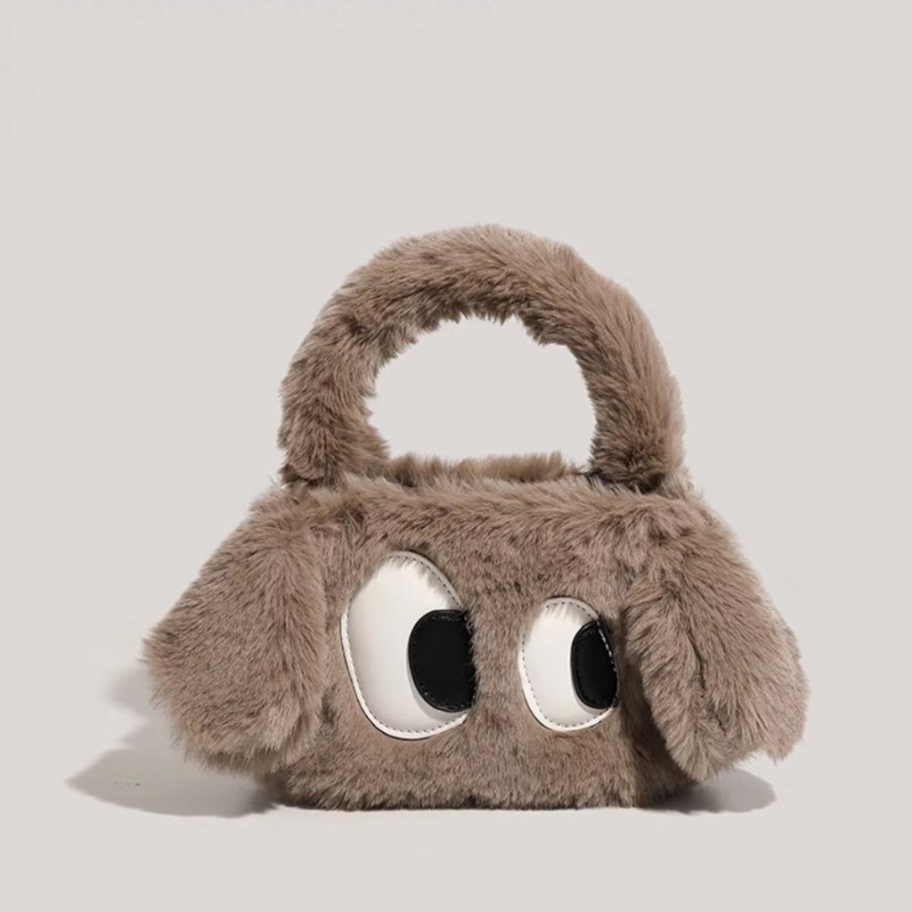 Plush big-eyed puppy handbag