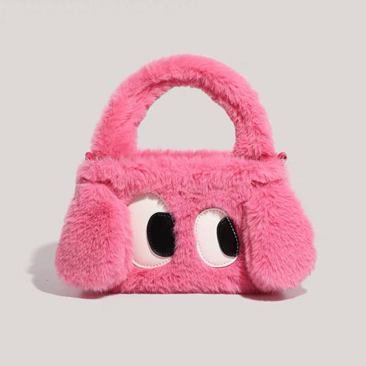 Plush big-eyed puppy handbag