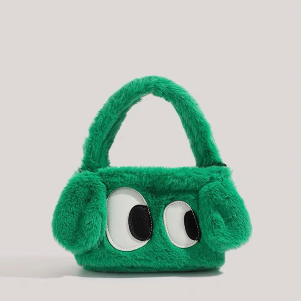 Plush big-eyed puppy handbag