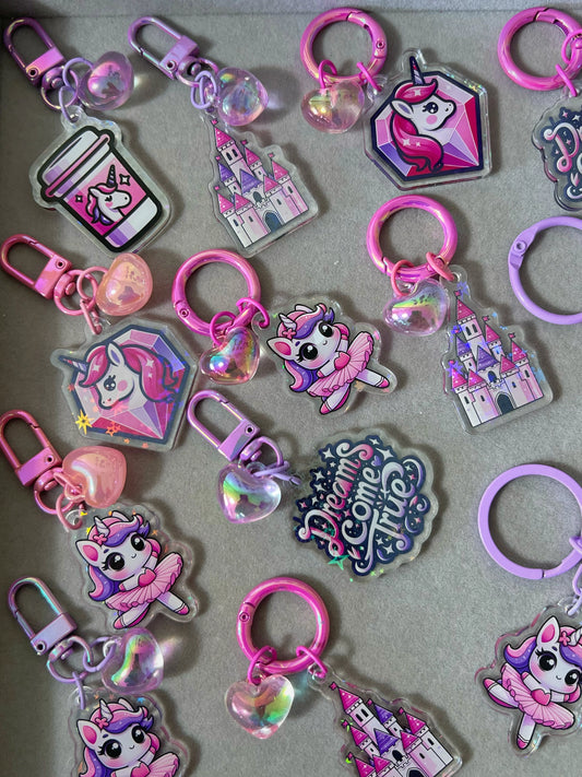 Enchanted Unicorn Keychain Charms