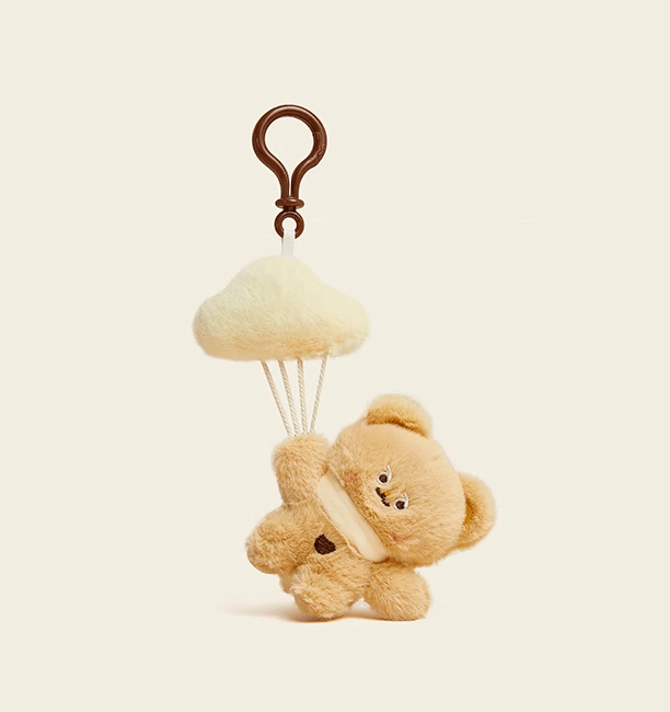 Cloud Balloon Plush Doll Keychain - Unique Design, Perfect for School Bags & Car Pendants