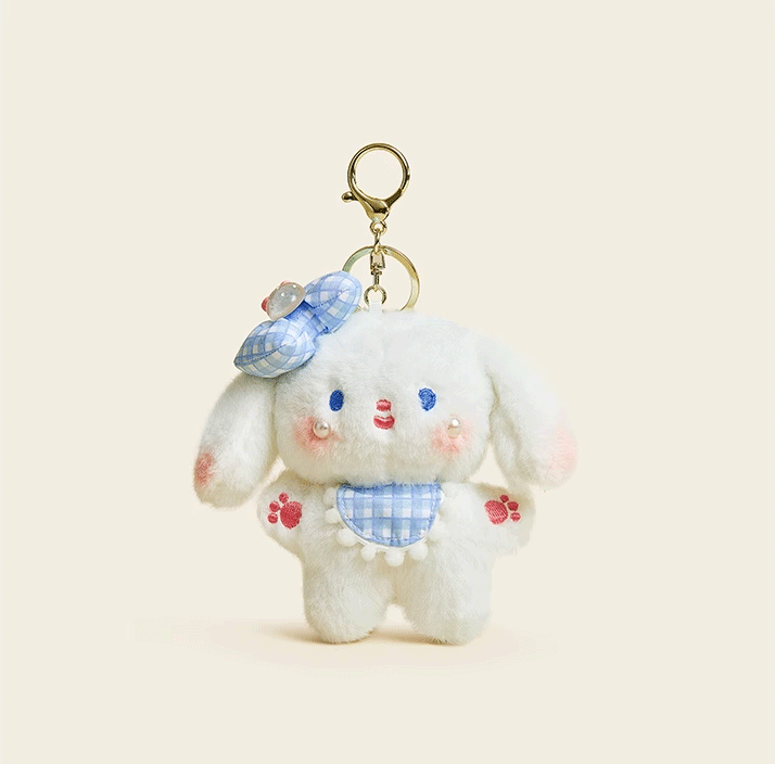 Adorable Bear & Rabbit Plush Keychains - Perfect for School Bags, Car Keys, and Cute Bag Charms