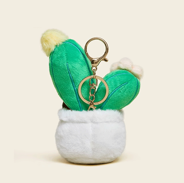 Original design potted series car keychain cute plush doll bag pendant