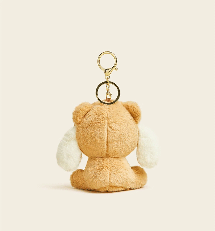 Milk Dog Plush Doll Keychain - Cute Couple's Accessory for School Bags & Cars