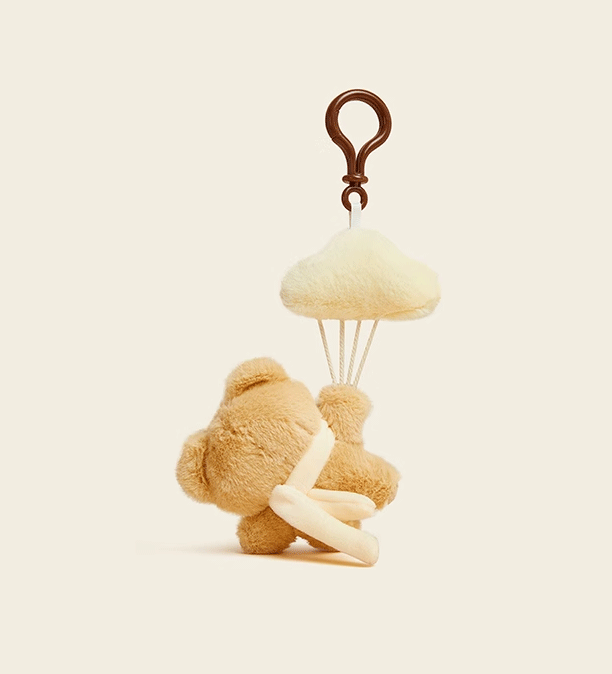 Cloud Balloon Plush Doll Keychain - Unique Design, Perfect for School Bags & Car Pendants