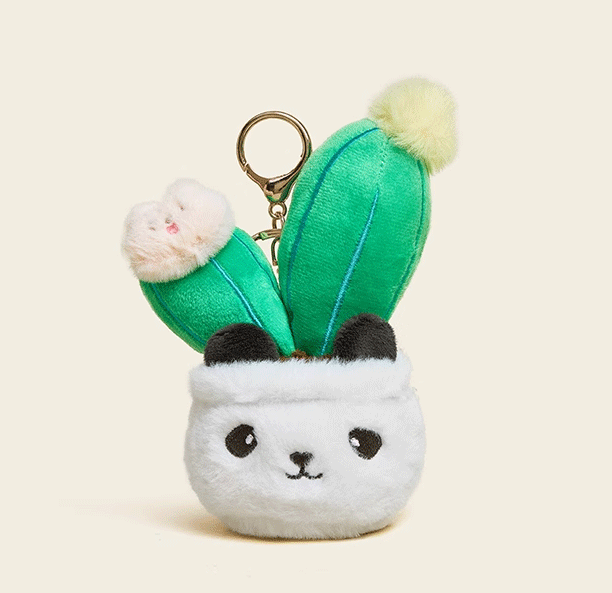 Original design potted series car keychain cute plush doll bag pendant