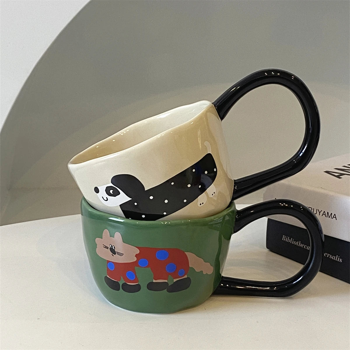 Elevate Your Coffee Experience with Our 310ml American Big Ears Ceramic Mug