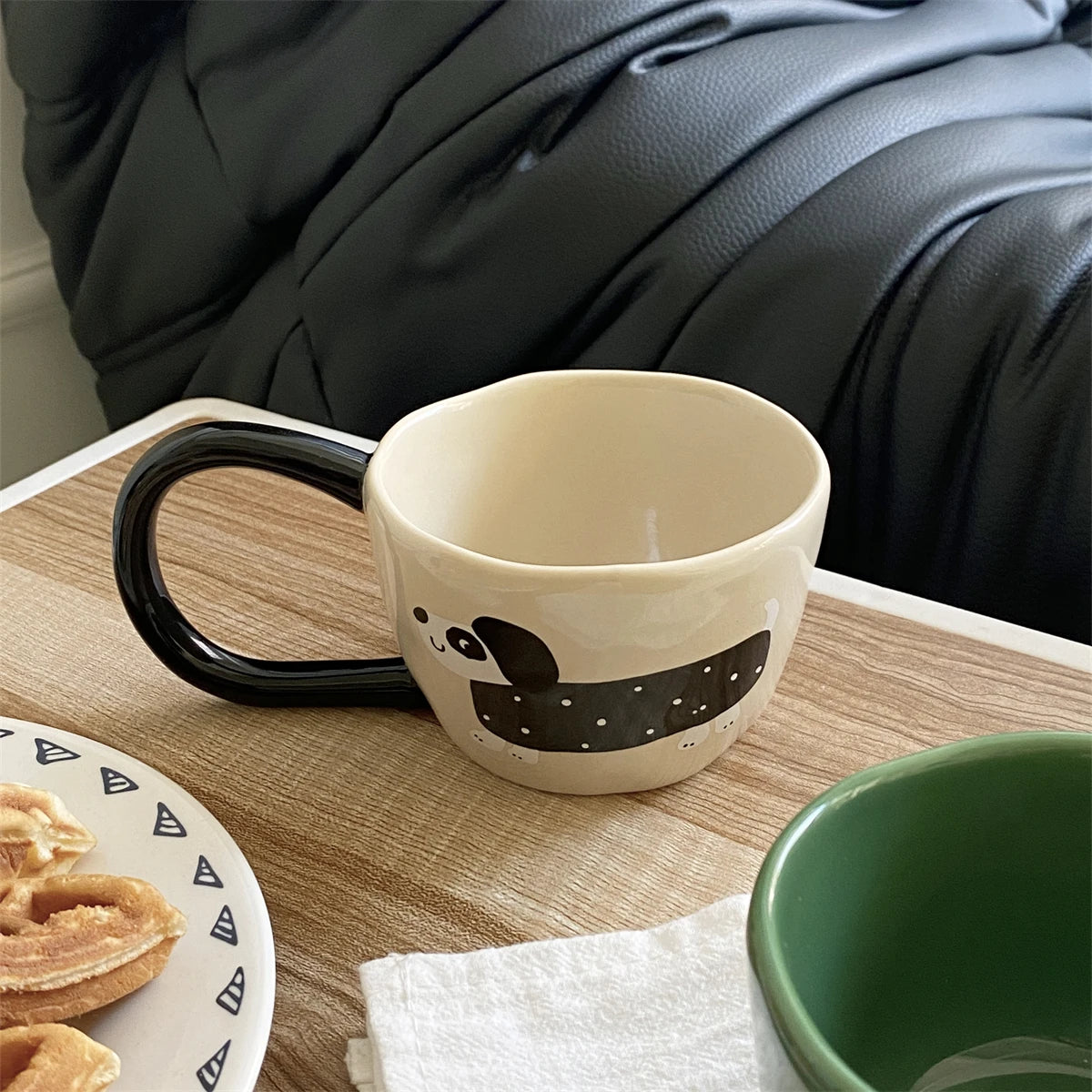 Elevate Your Coffee Experience with Our 310ml American Big Ears Ceramic Mug