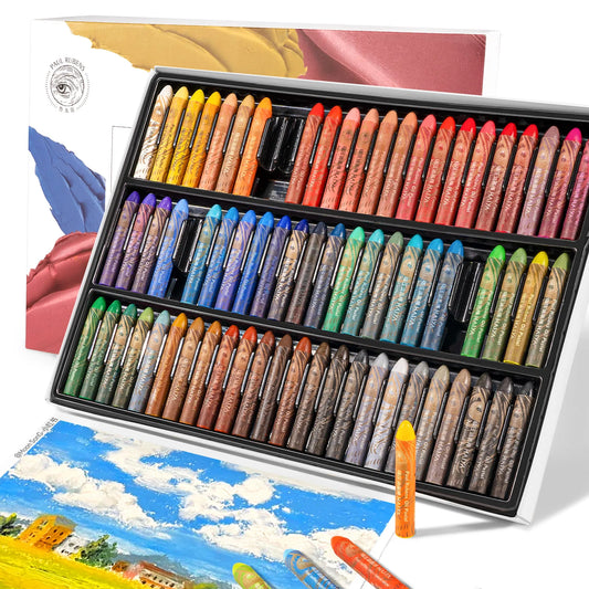 Paul Rubens 60/72 Colors Bullet Oil Pastel Soft and Vibrant Suitable for Artists, Beginners, Students, Kids Art Painting Drawing