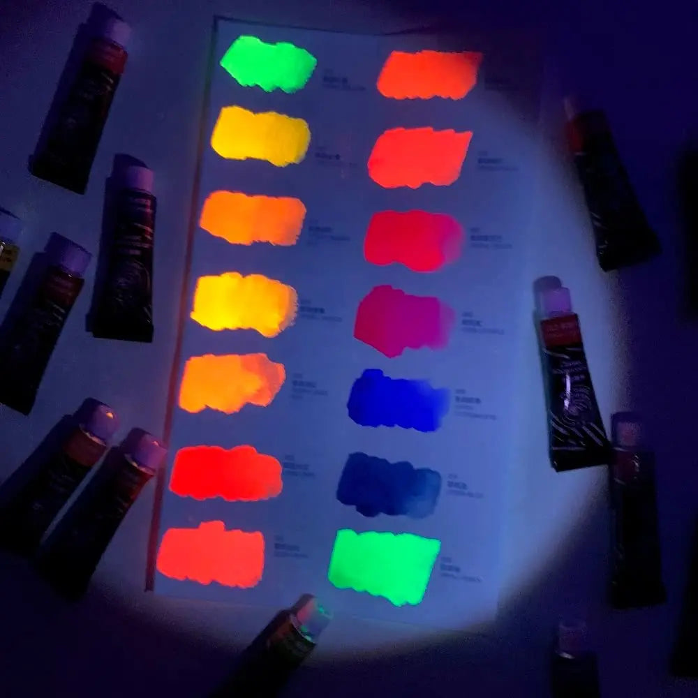 Paul Rubens 14 Neon Colors Watercolor Paint High Quality Pigment 5m Tube for Artist Students and Beginners